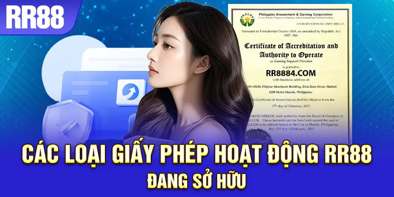 Giấy phép hoạt động RR88 từ nhiều tổ chức quốc tế uy tín